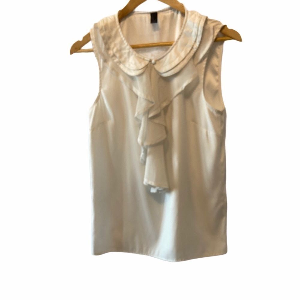 VERO MODA Cream Ruffle Sleeveless Light Top M